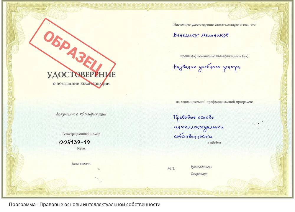 Правовые основы интеллектуальной собственности Шадринск