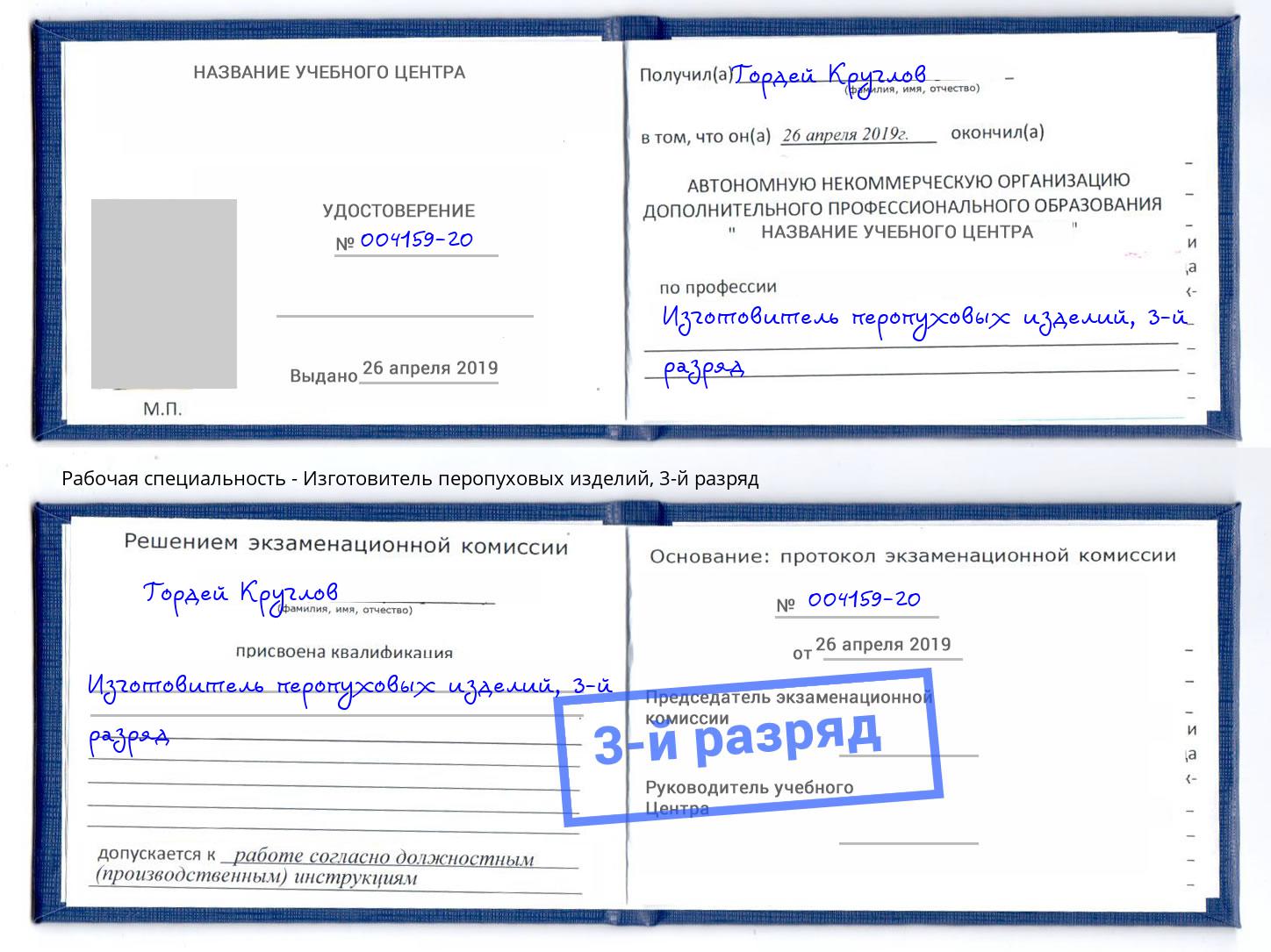 корочка 3-й разряд Изготовитель перопуховых изделий Шадринск